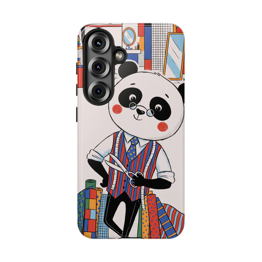 Panda Tailor Samsung Galaxy Phone Case | Cute Seamstress Cartoon