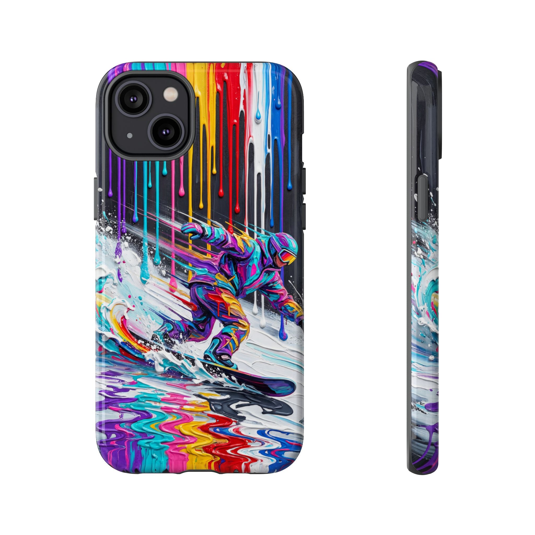 Colourful Snowboarder Art iPhone Case