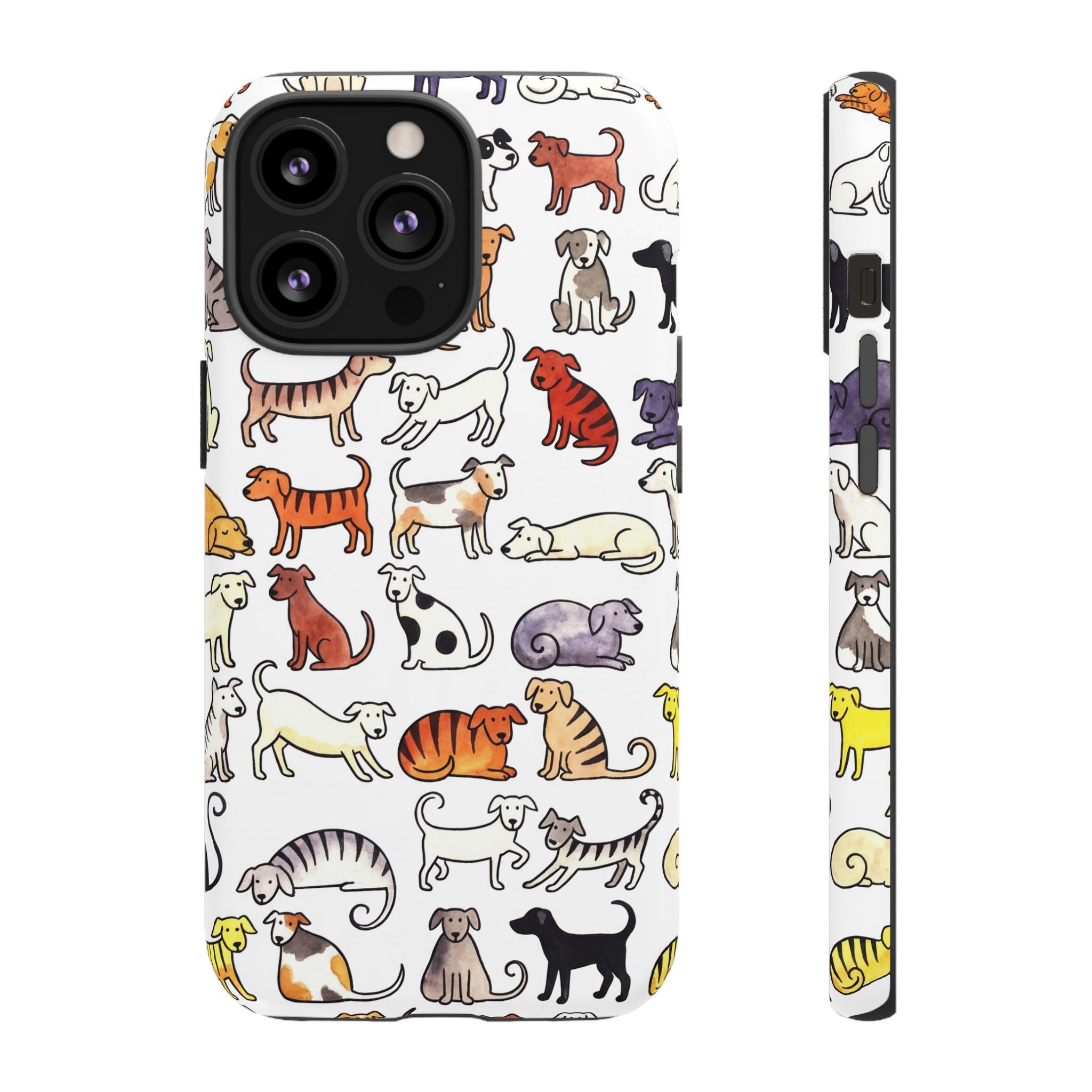 Dog Pattern iPhone Case | Cute Colourful Dogs