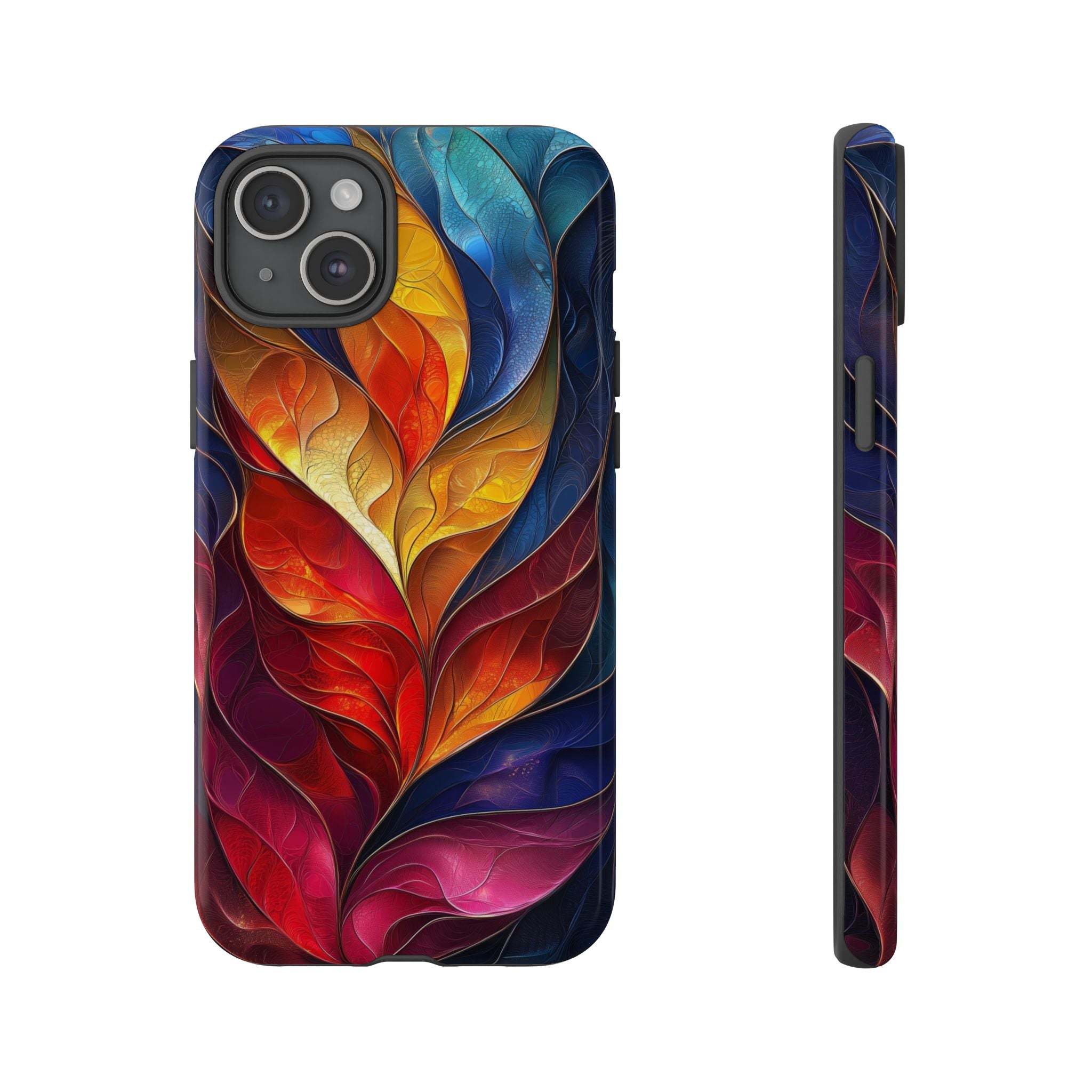 Abstract Colourful Leaf iPhone Case