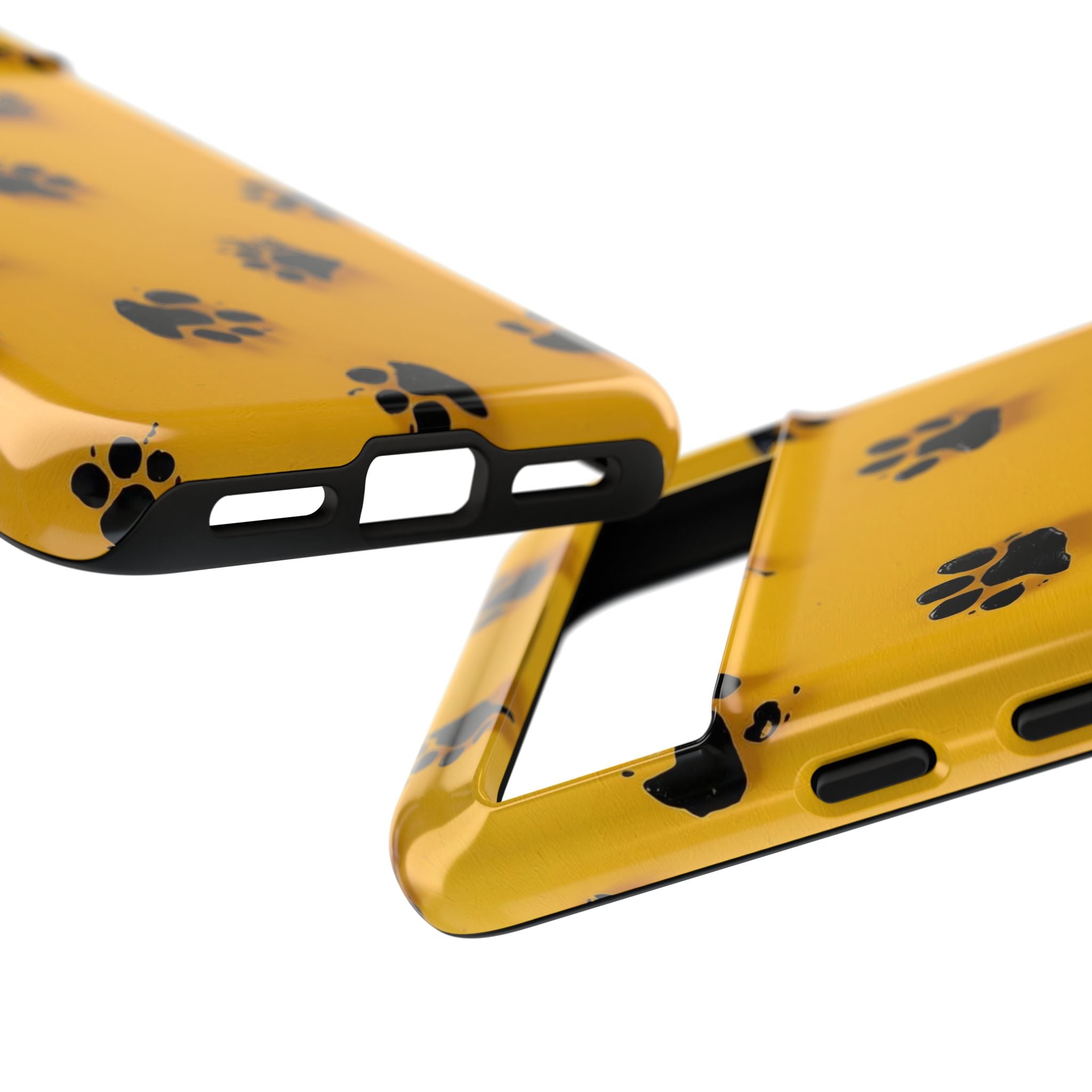 Yellow Paw Print Tough Google Pixel Case — Protective Dog & Cat Lover Cover