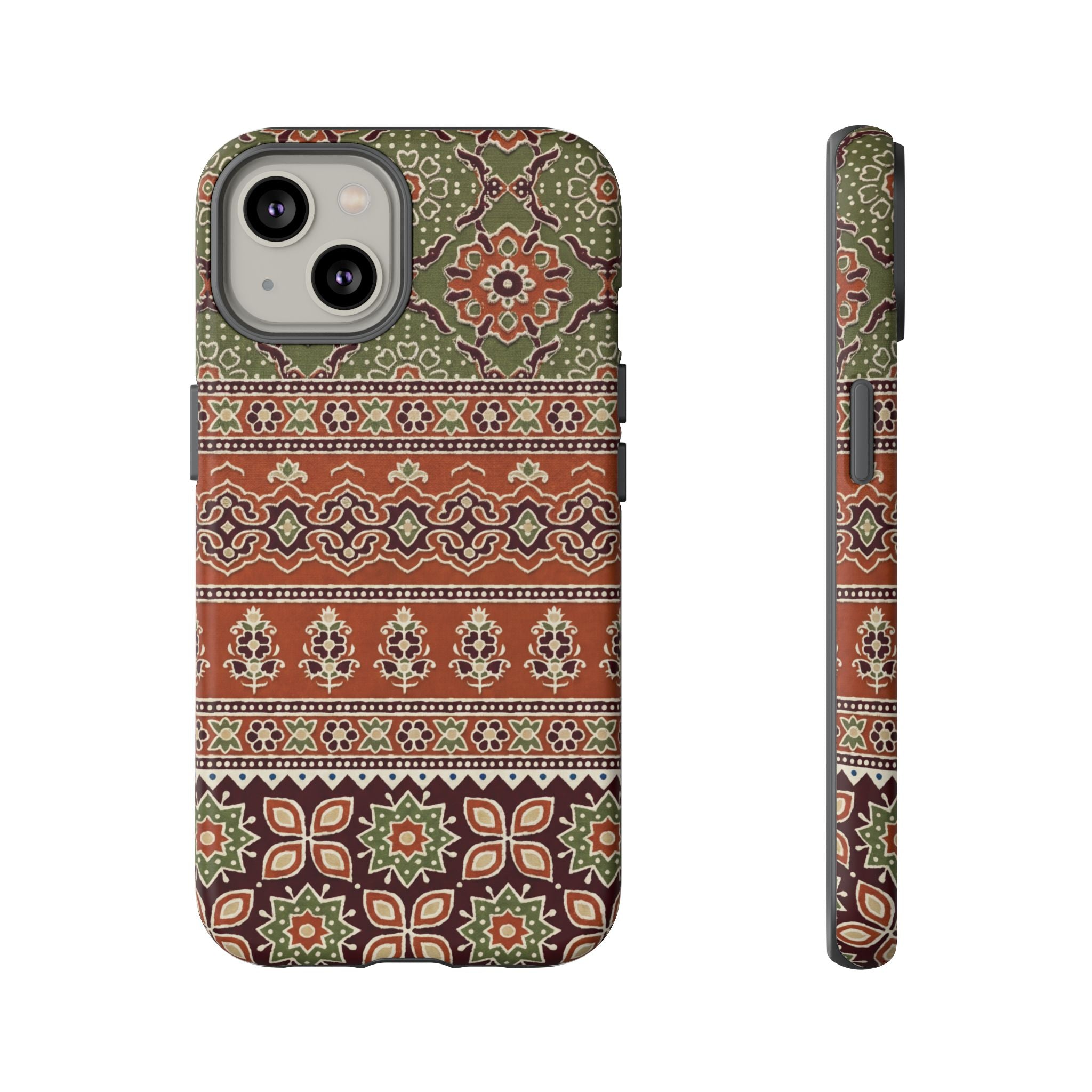 Batik Floral Protective iPhone Case