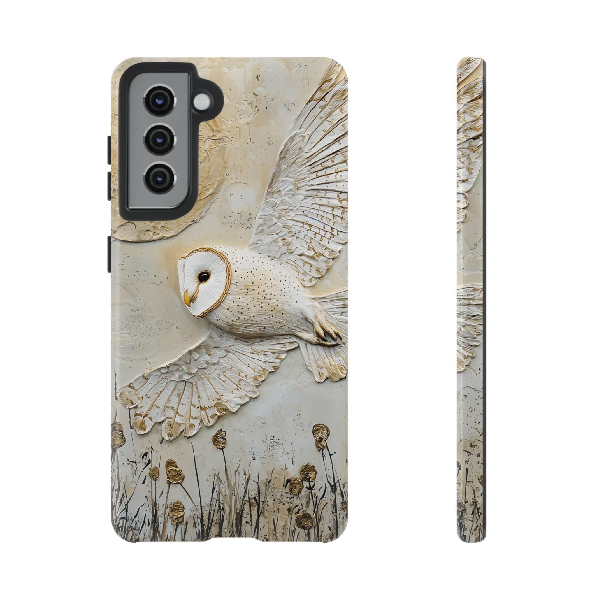 Barn Owl Samsung Galaxy Case — Elegant Flying Owl Wildlife