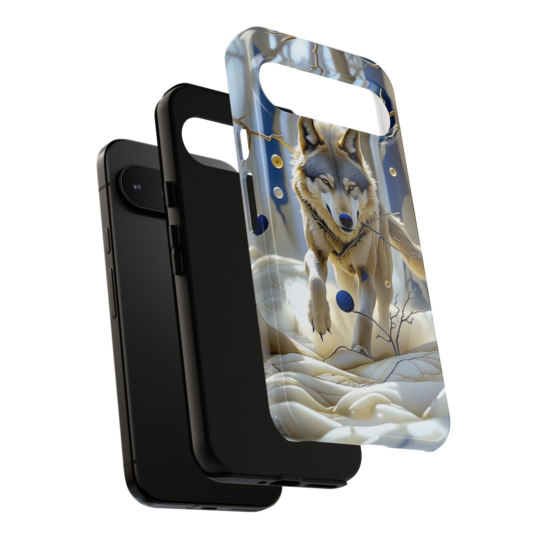 Wolf in Snow Google Pixel Case — Rugged Wildlife