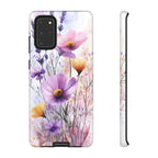 Floral Watercolour Tough Samsung Galaxy Case | Purple & Yellow Wildflowers