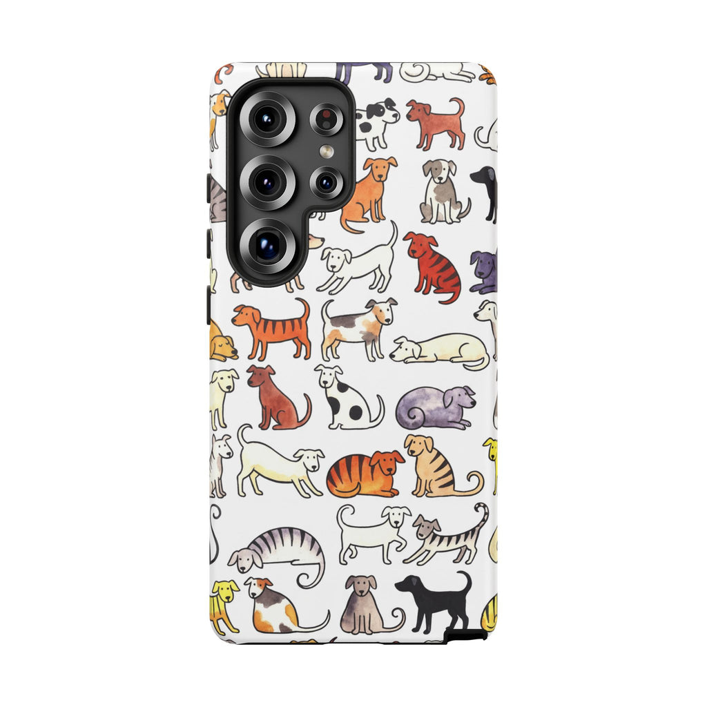 Dog Pattern Samsung Galaxy Case | Cute Colourful Dogs