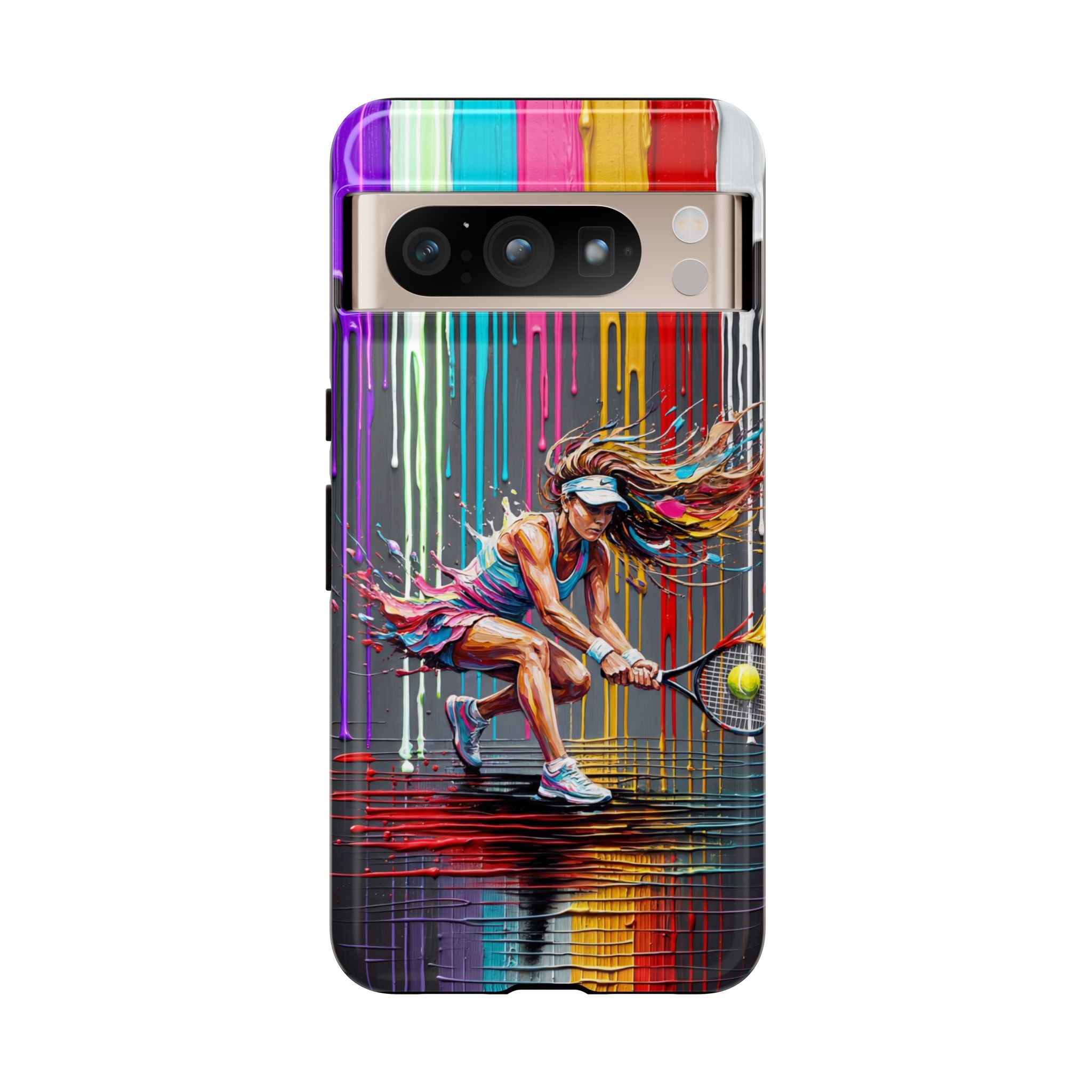 Colour Splash Tennis Google Pixel Phone Case | Vibrant Female Player Art