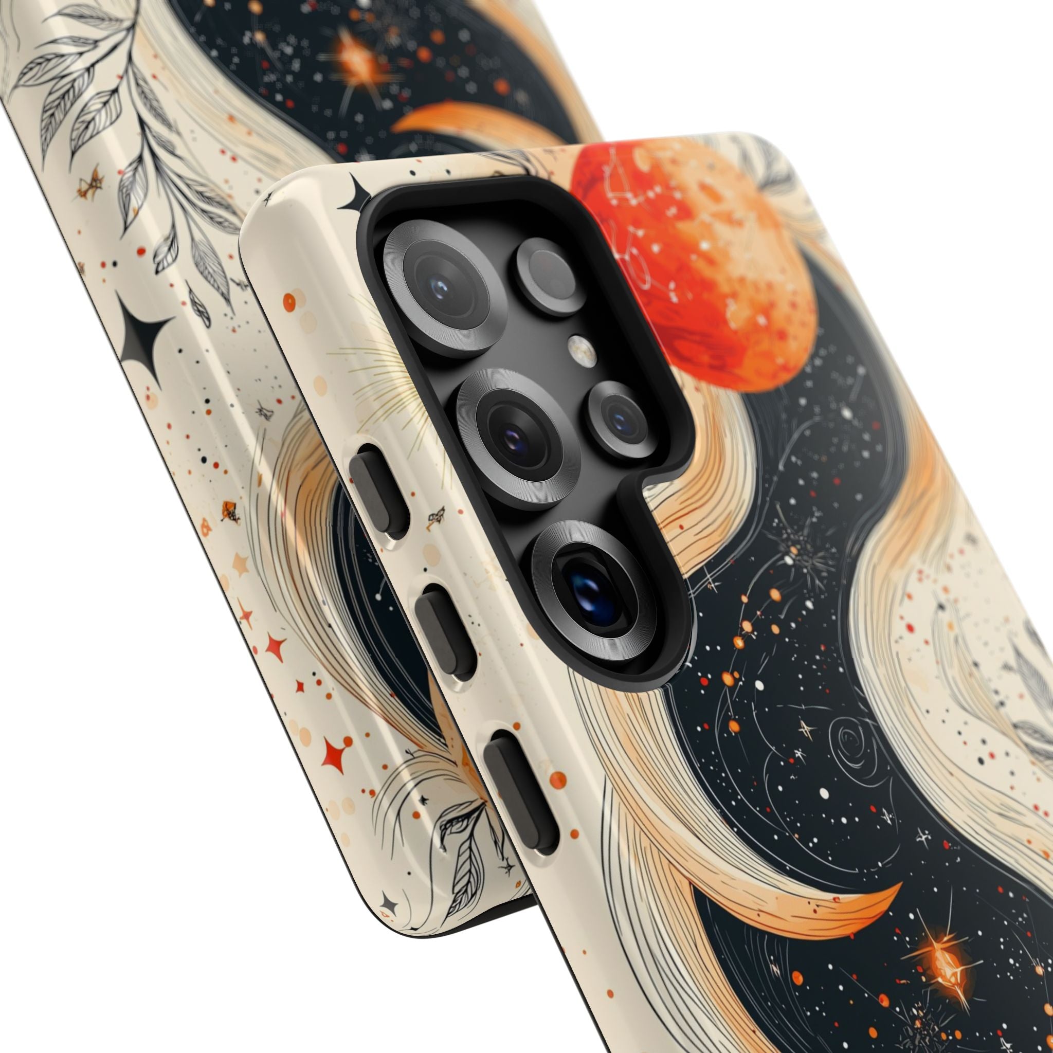 Astrology Galaxy Samsung Galaxy Case | Red Moon Celestial Waves
