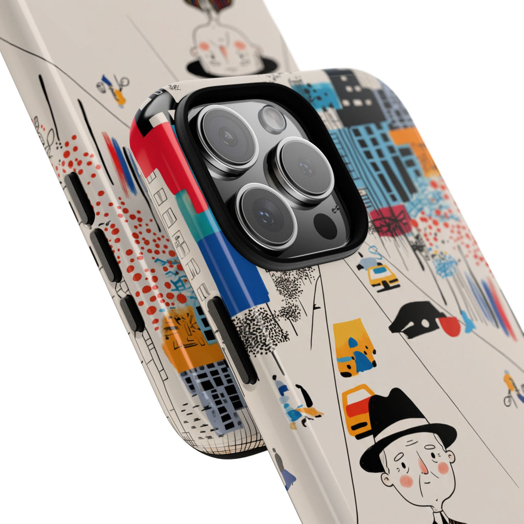 Custodia per iPhone Moto Nonno Vintage | Paesaggio Urbano Illustrato