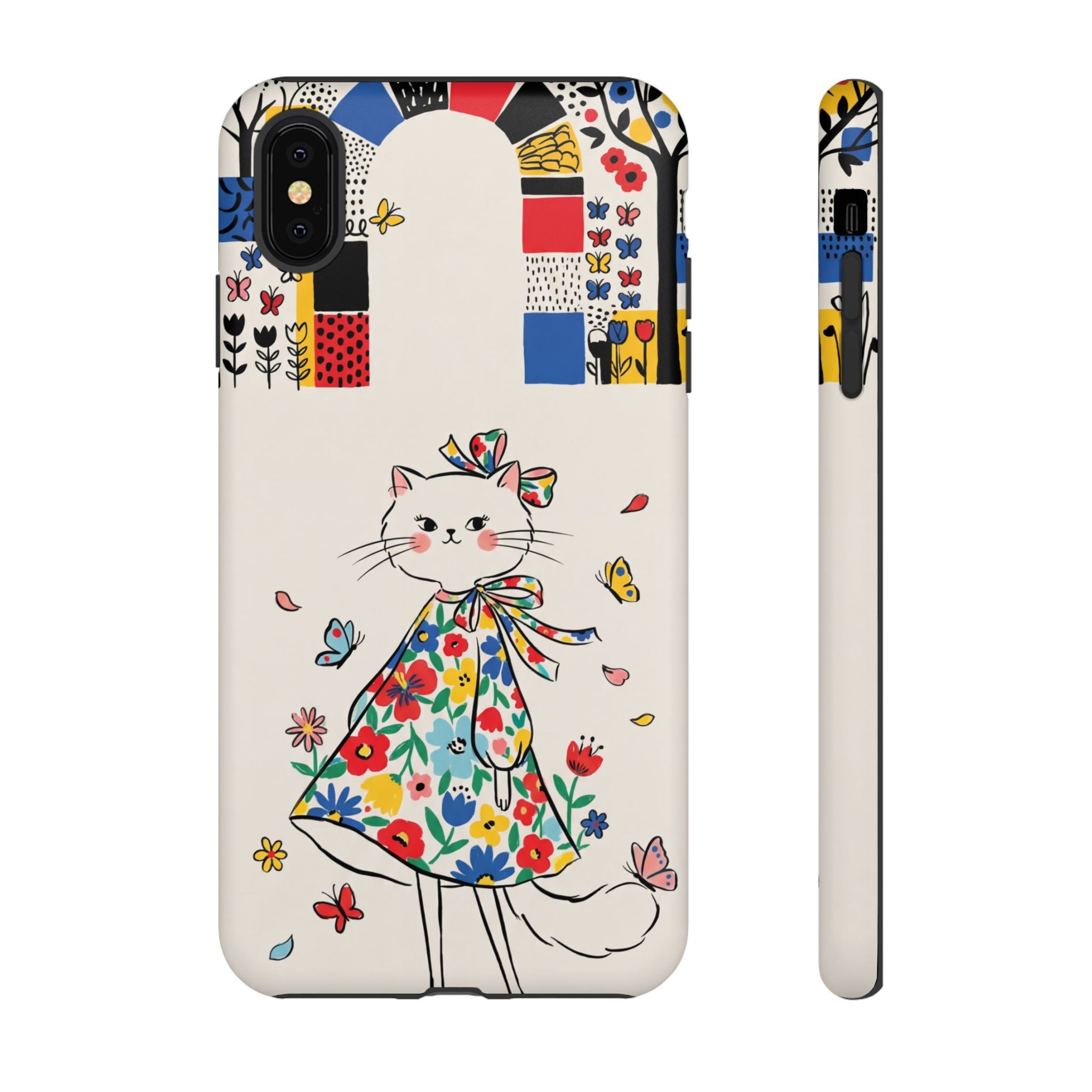 Floral Kitty iPhone Case | Cute Cat