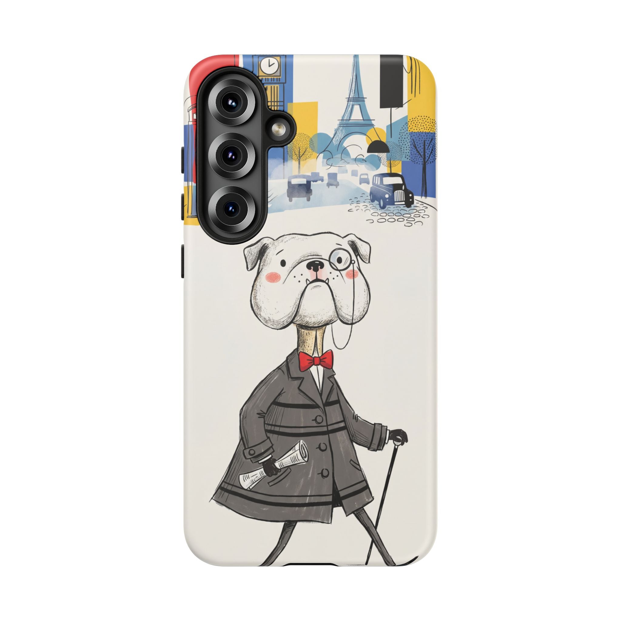 Vintage Dapper Gentleman Bulldog Samsung Galaxy Phone Case