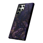 Purple Night Butterflies Samsung Galaxy Phone Case | Moody Purple Floral Cover