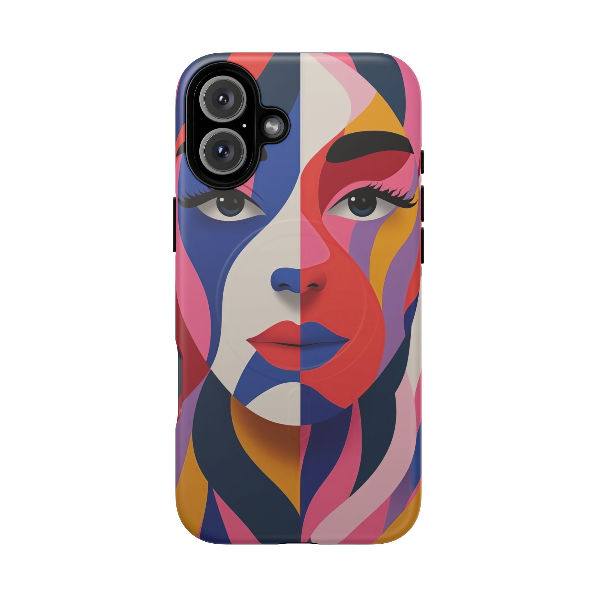 Abstract Colourful Face MagSafe iPhone Case | Vibrant Pop Art