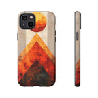 Retro Geometric Sunset iPhone Case