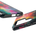 Abstract Neon Glitch Art Tough Samsung Galaxy Case