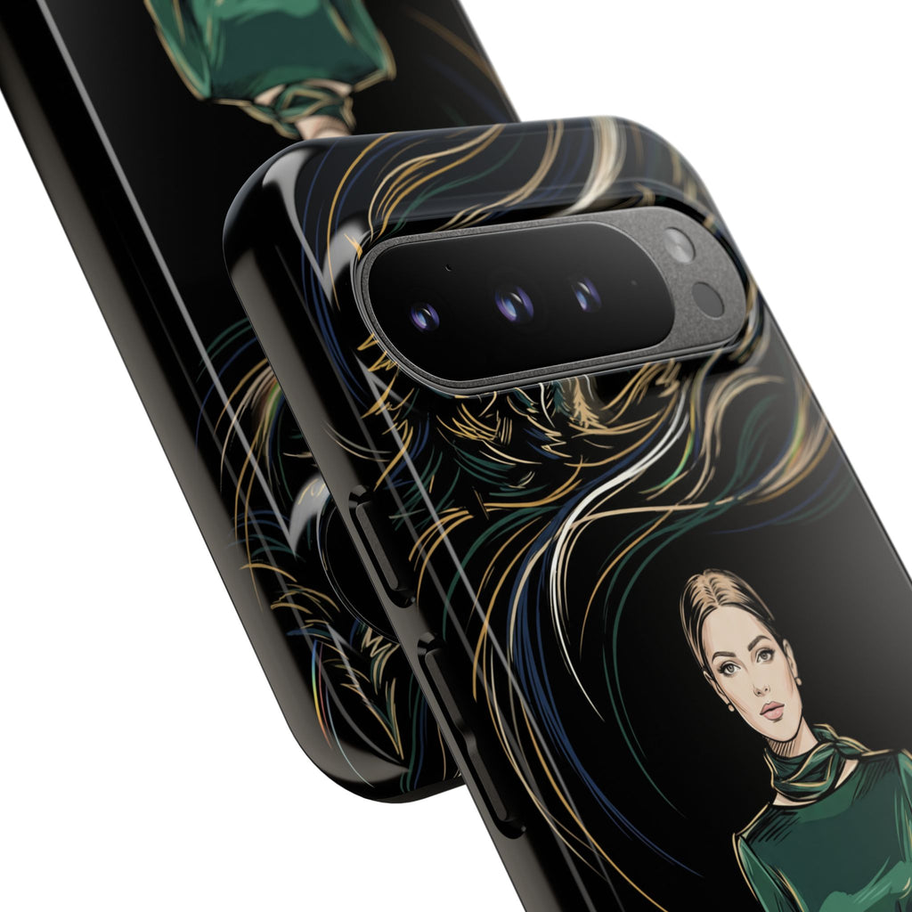 Custodia per Google Pixel Donna Elegante nella Foresta