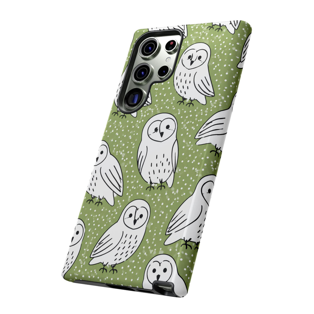 Barn Owl Samsung Galaxy Phone Case | Woodland Owl Pattern Cover