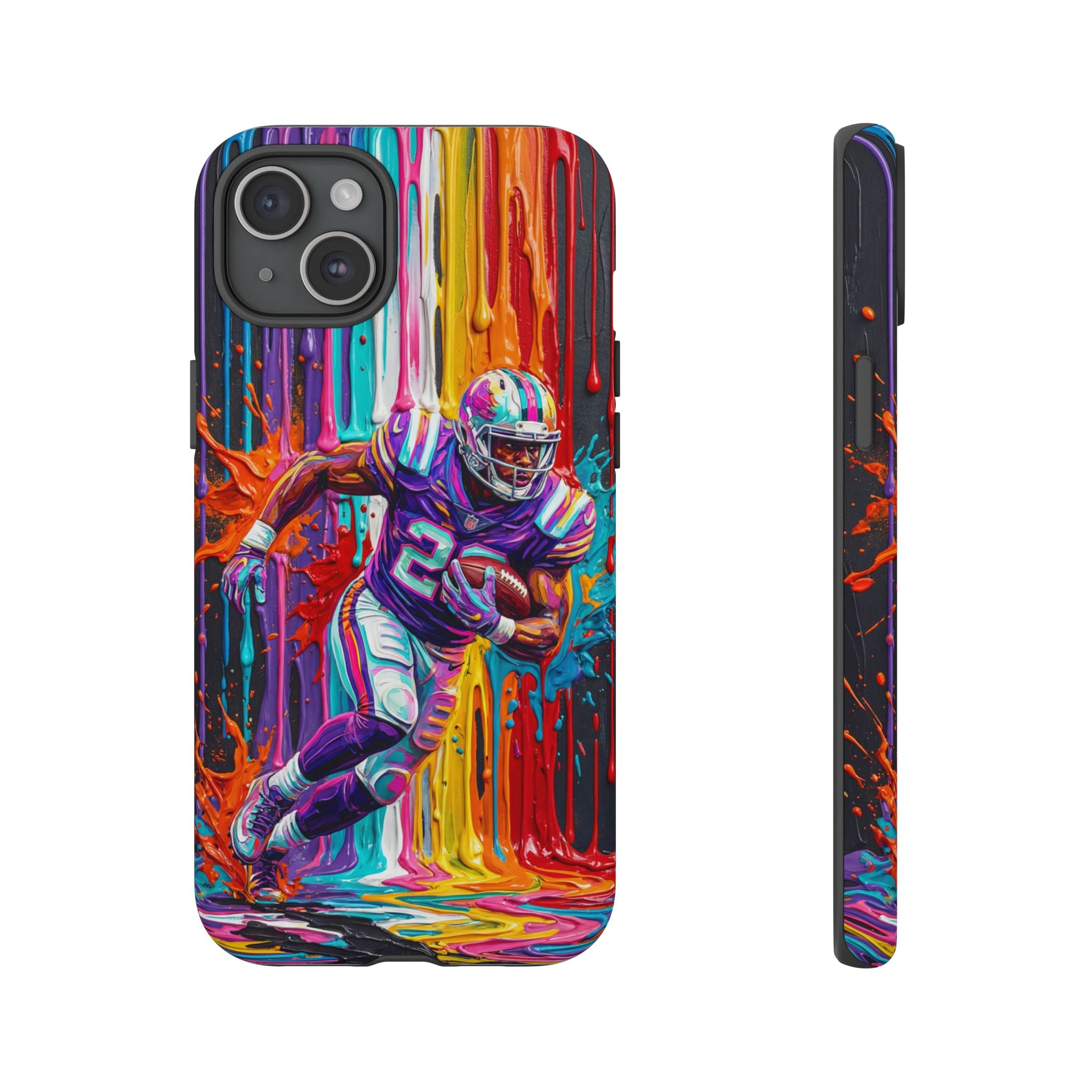 Vibrant American Football Runner iPhone Case