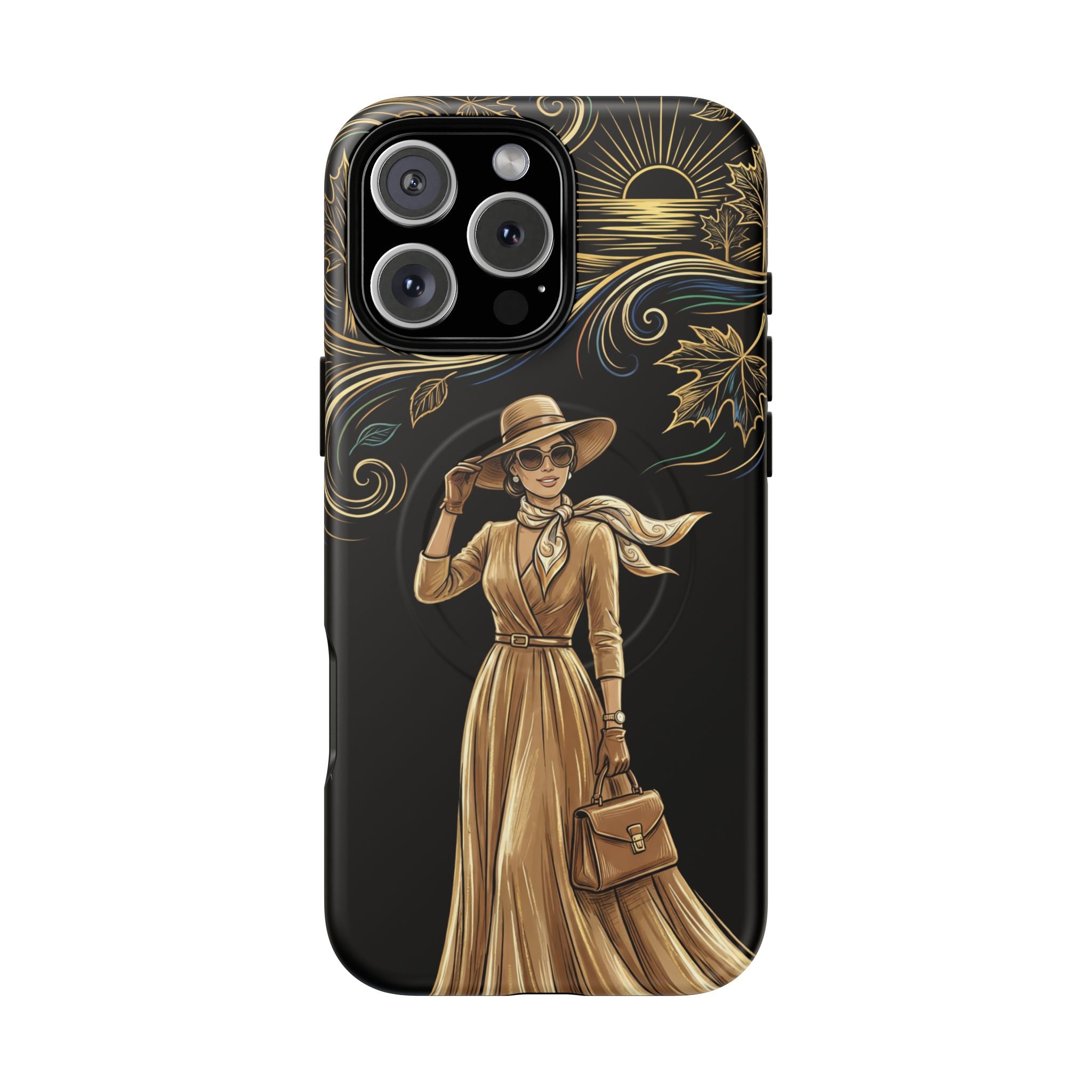 Vintage Autumn Lady MagSafe iPhone Case