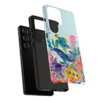 Cute Coastal Ocean Samsung Galaxy Phone Case | Aesthetic Whale Turtle Marine Life Cover