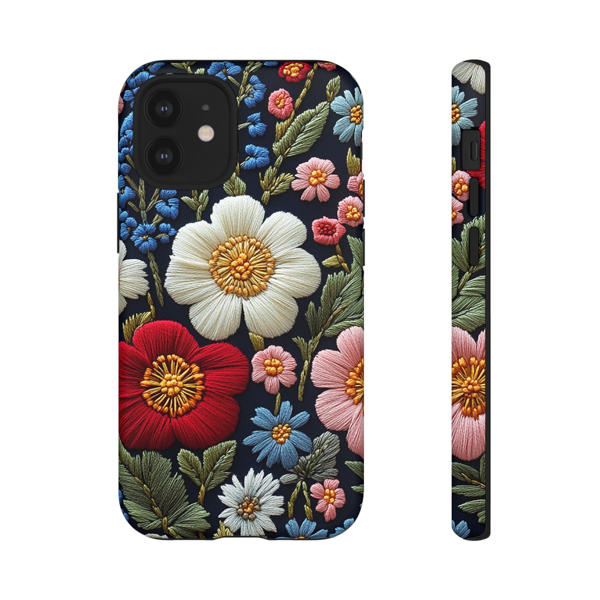 Floral Embroidered Garden iPhone Case