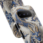 Asian Zodiac Dragon Google Pixel Phone Case | Blue & White Porcelain Luxury Protective Case | Year of the Dragon Gift