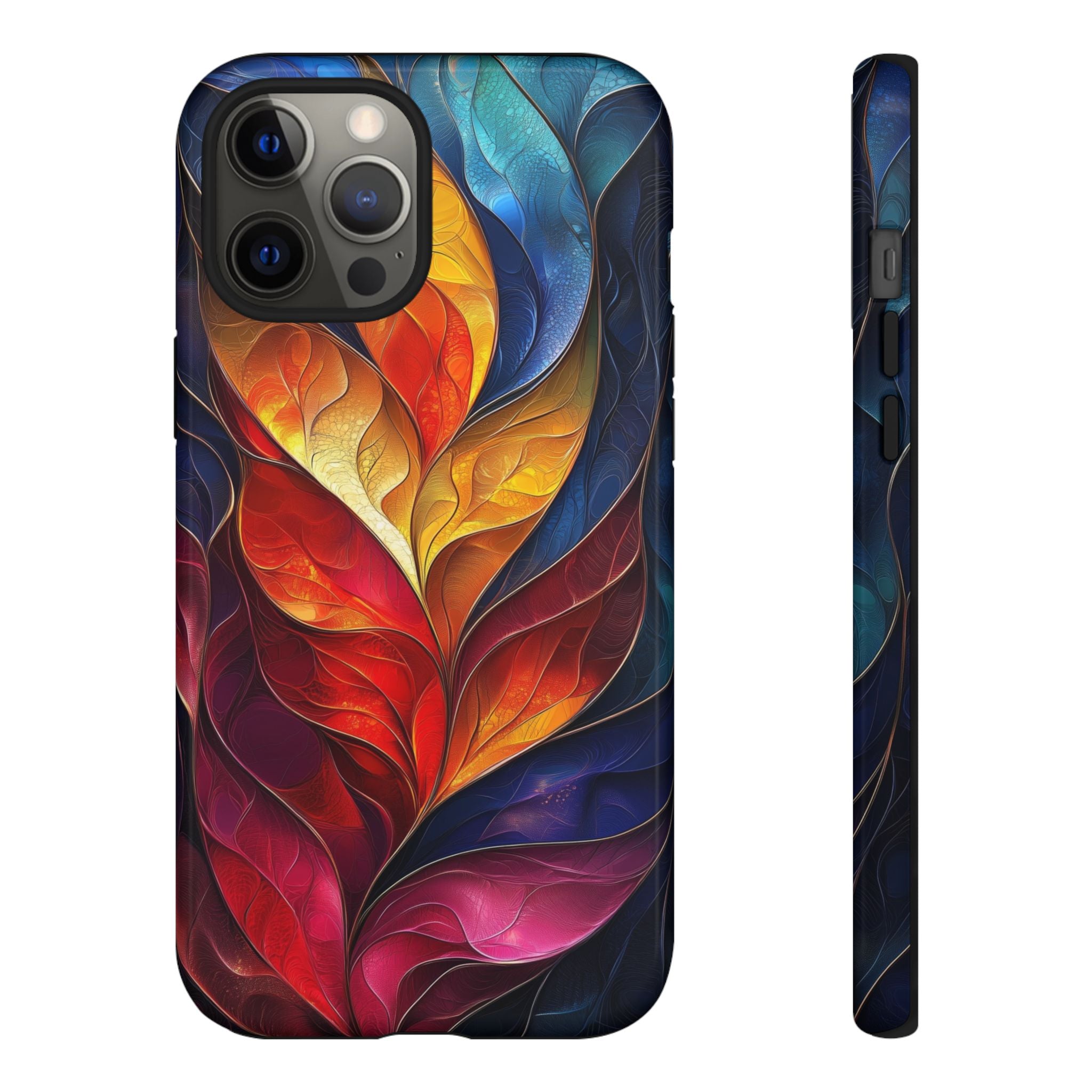 Abstract Colourful Leaf iPhone Case