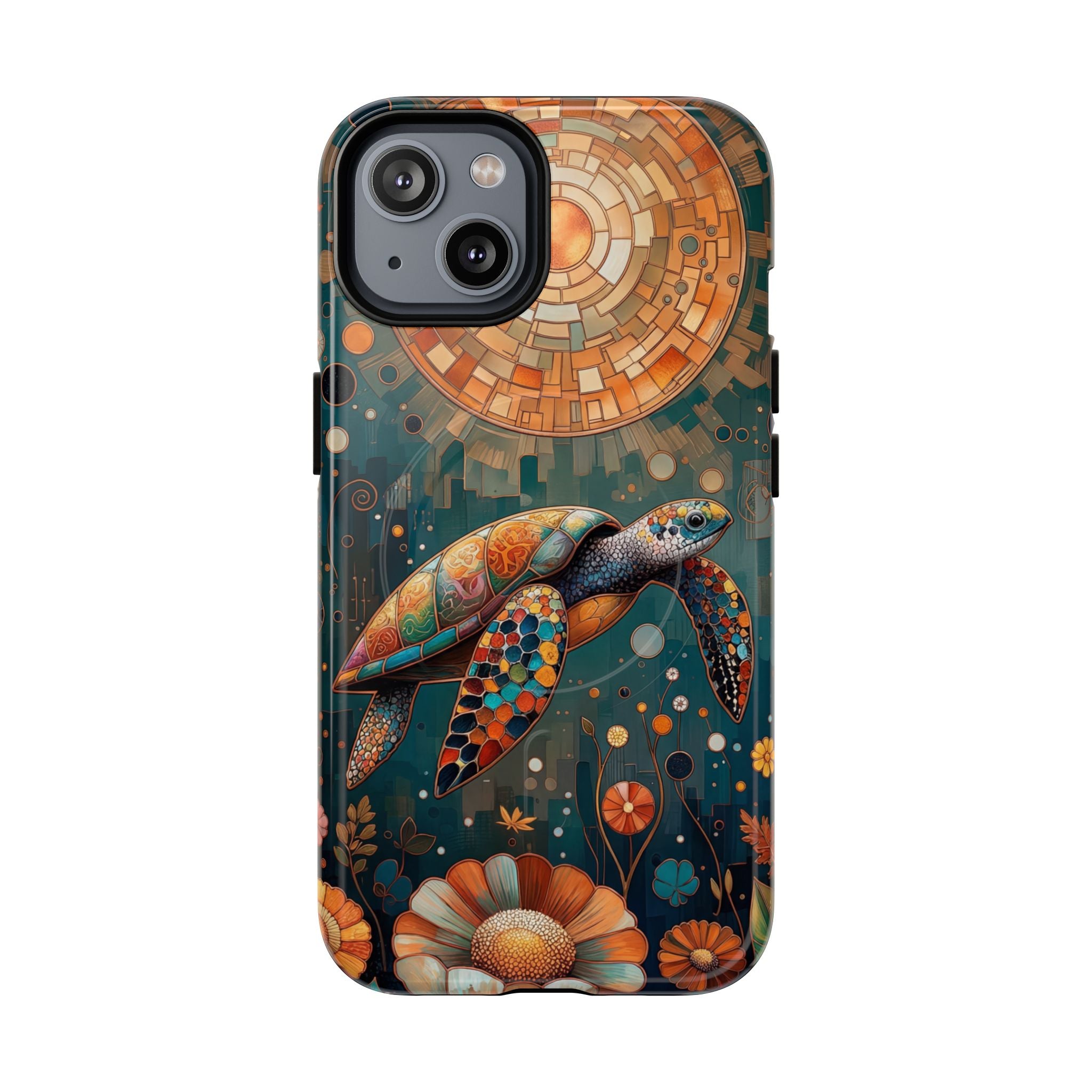 Custodia MagSafe per iPhone a forma di tartaruga marina