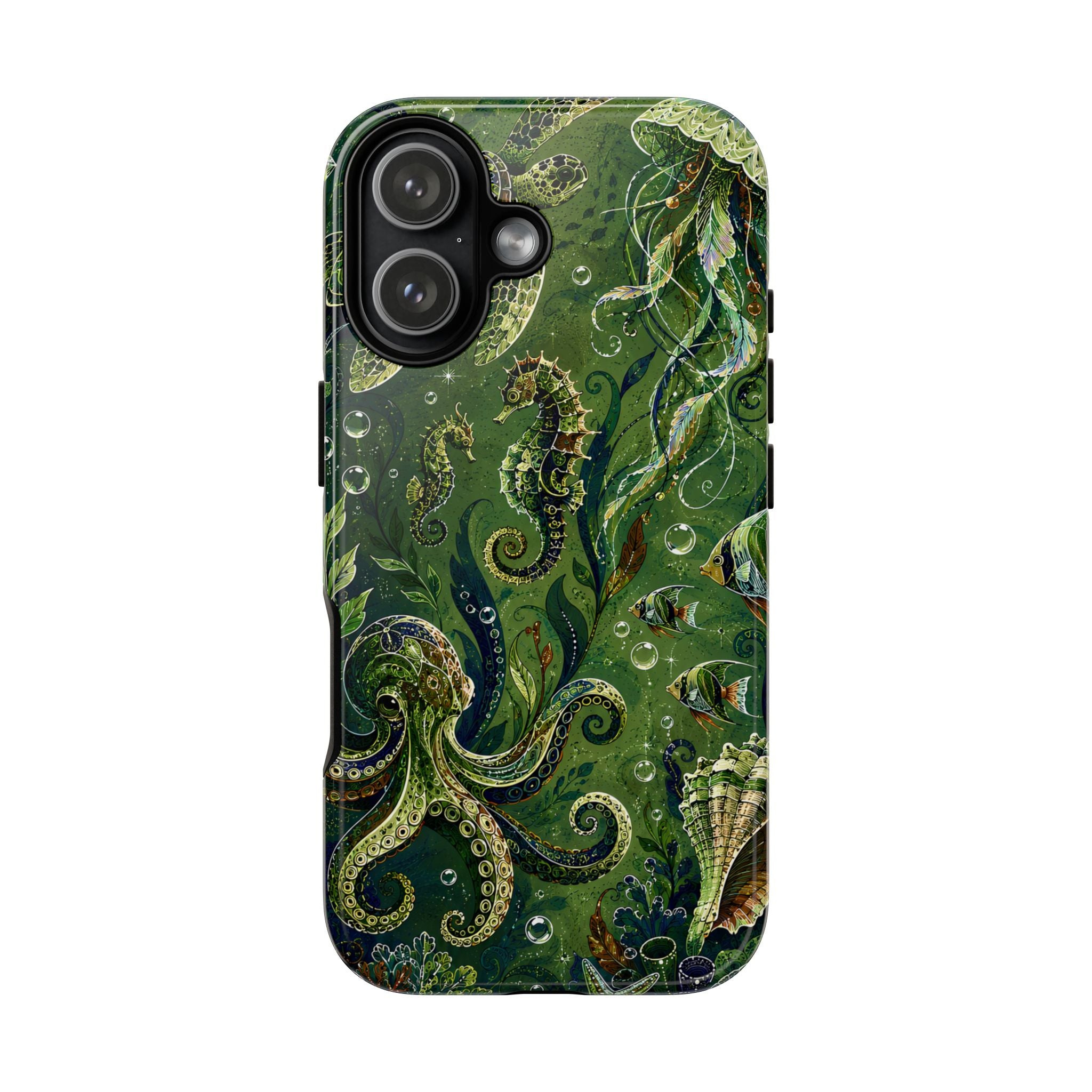 Octopus Tough iPhone Case | Jewel Green Ocean Animal Cover
