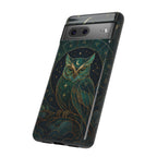 Moonlit Owl Google Pixel Phone Case | Stained Glass Owl Phone Case
