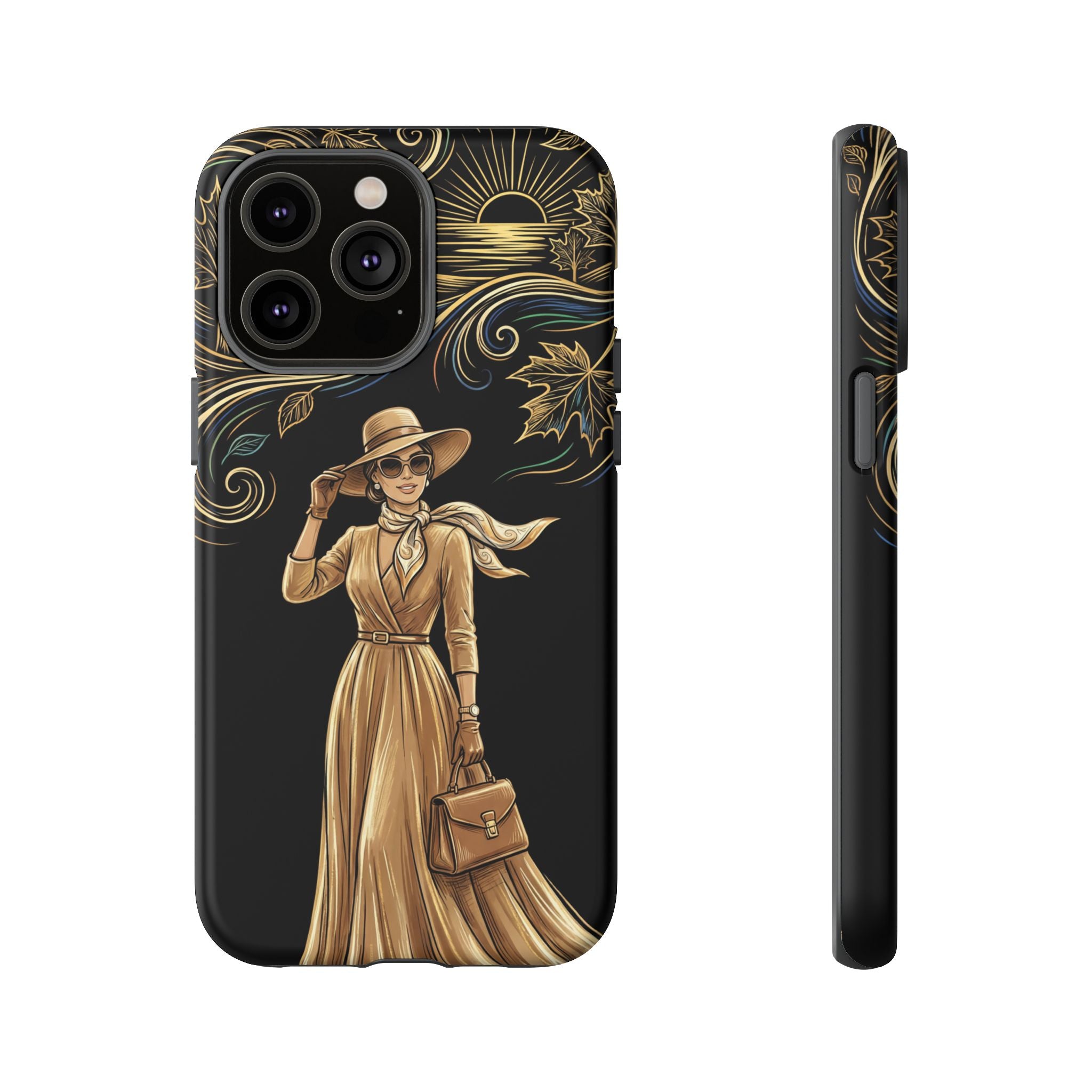 Vintage Autumn Lady iPhone Case