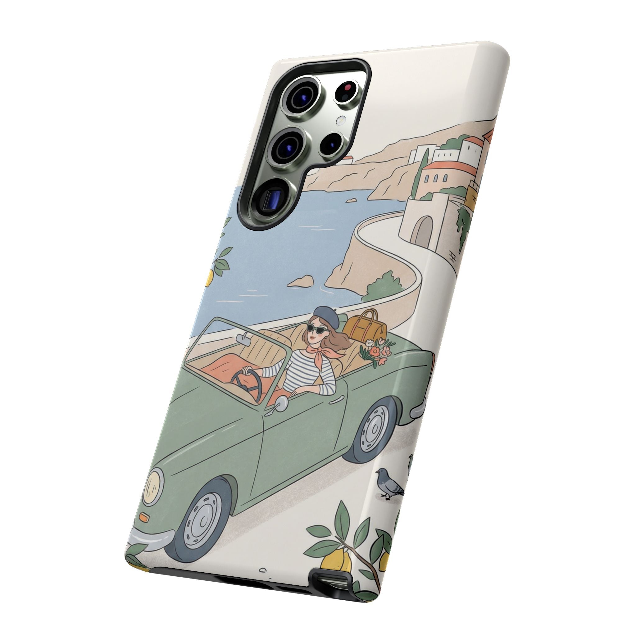 Retro Coastal Road Trip Design Samsung Galaxy Phone Case
