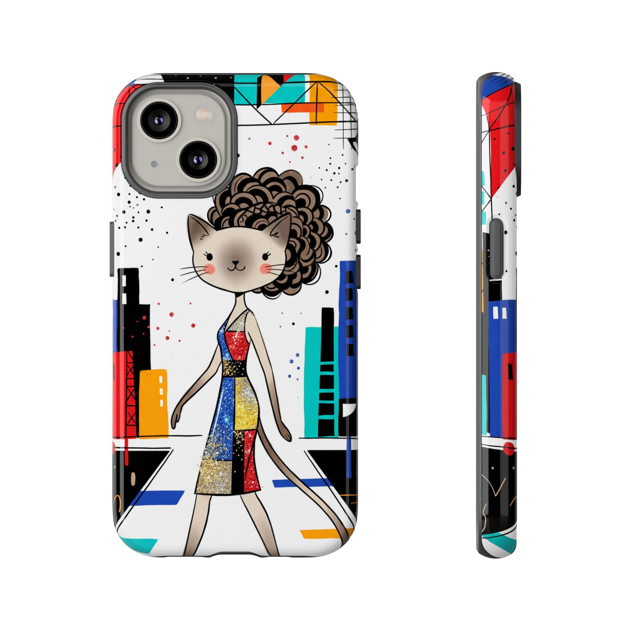 Catwalk City iPhone Case | Cute Fashion Cat