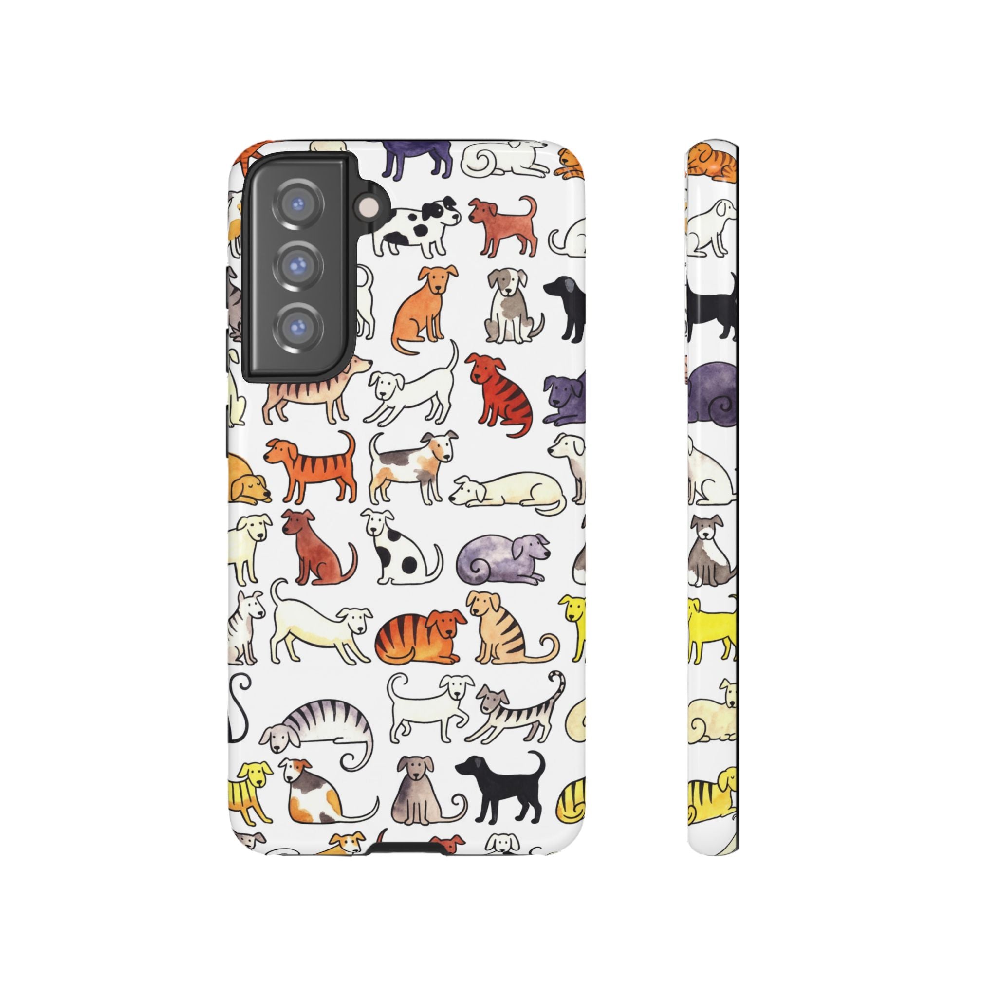 Dog Pattern Samsung Galaxy Case | Cute Colourful Dogs