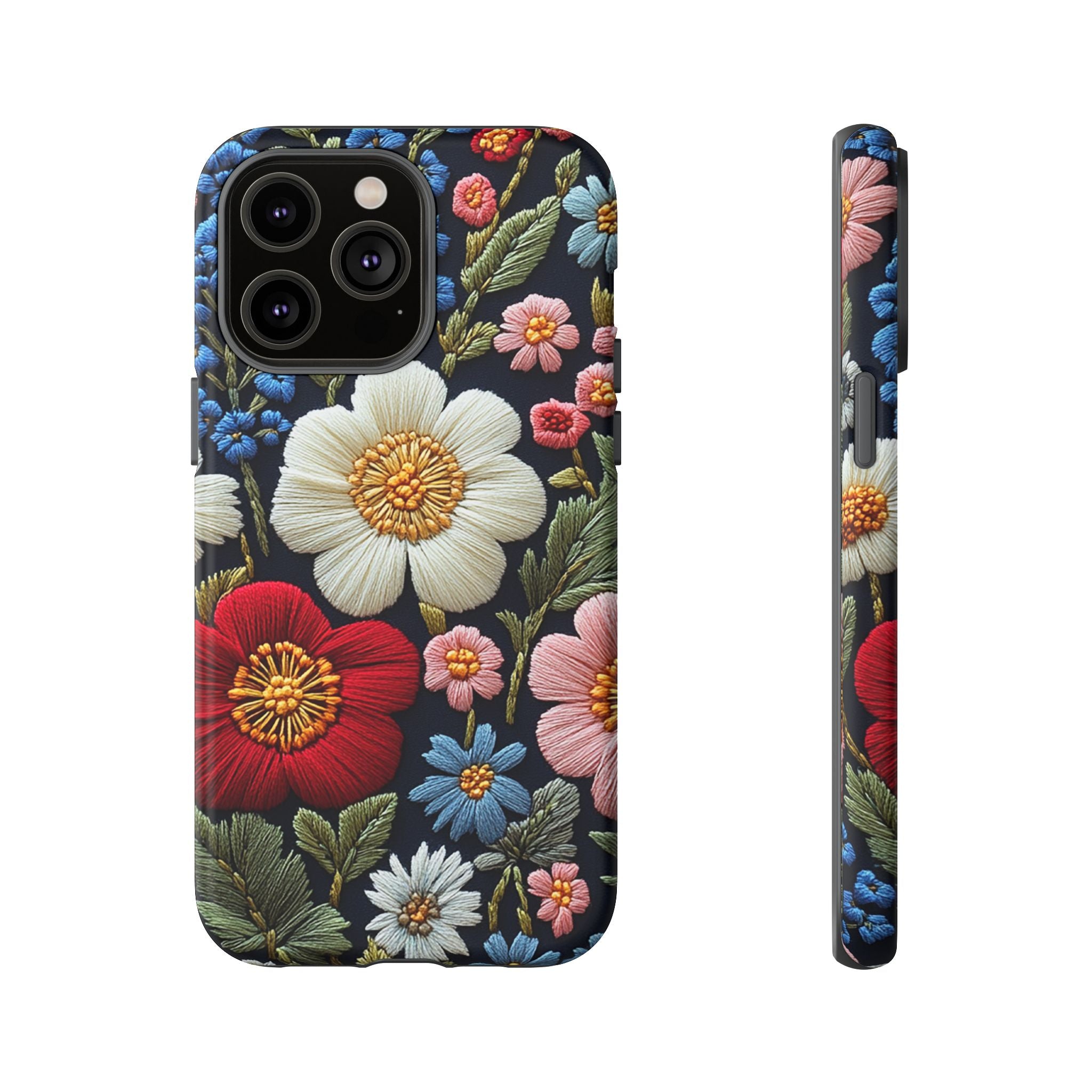Floral Embroidered Garden iPhone Case