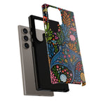 Manta Ray Floral Samsung Galaxy Phone Case | Colorful Underwater Sea Life Protective Cover