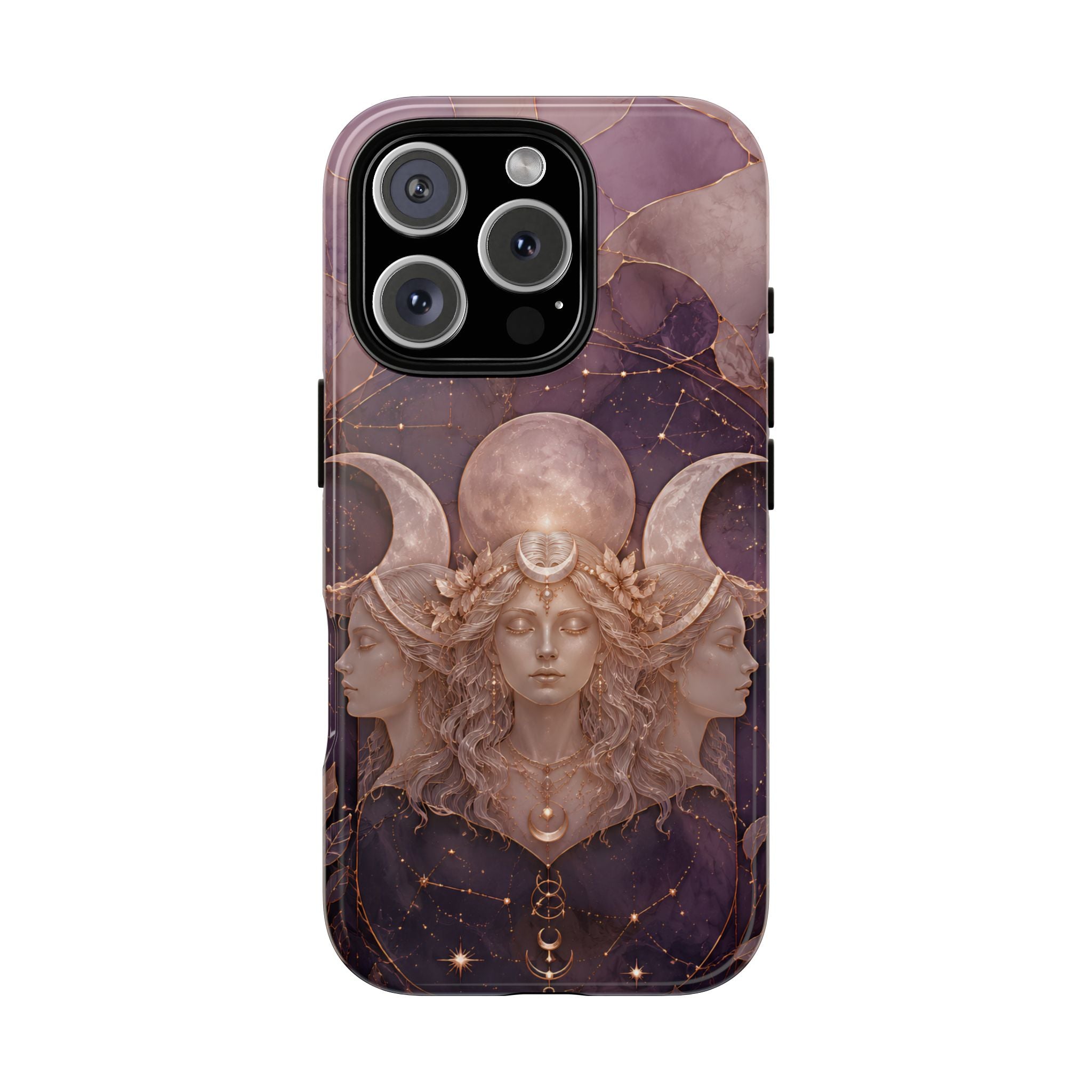 Triple Moon Goddess iPhone Case | Witchy Celestial iPhone Case