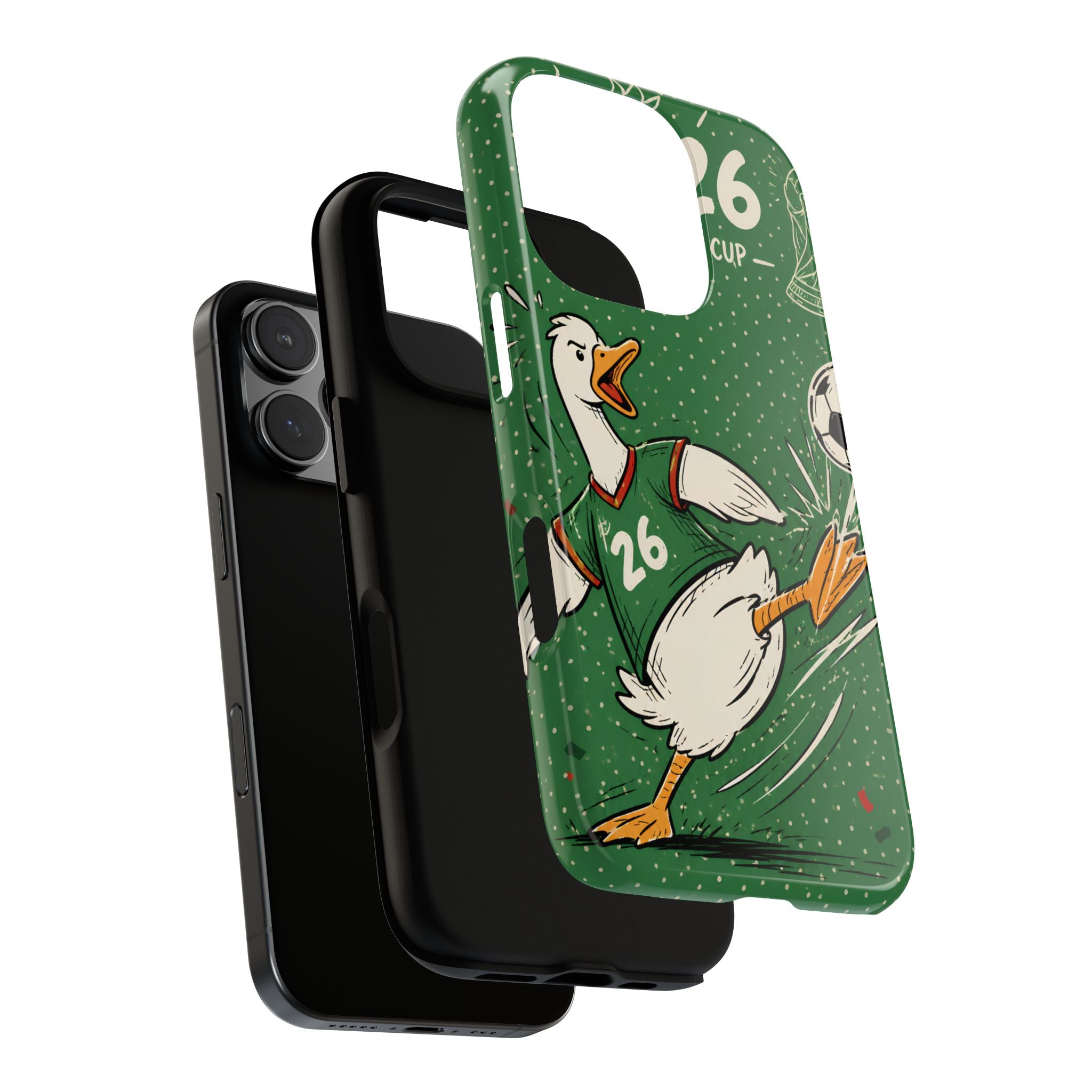 Soccer Duck iPhone Case | Funny Sports Mascot Cover