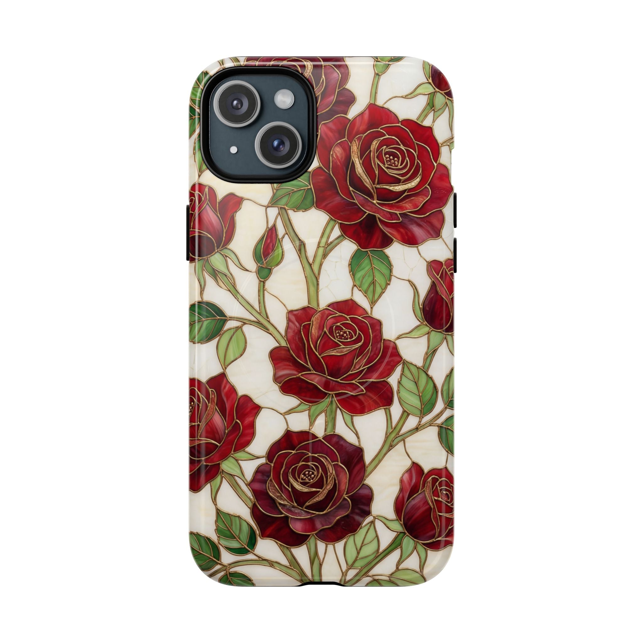 Rose Vines Tough MagSafe Phone Case — Floral Protective iPhone Cover