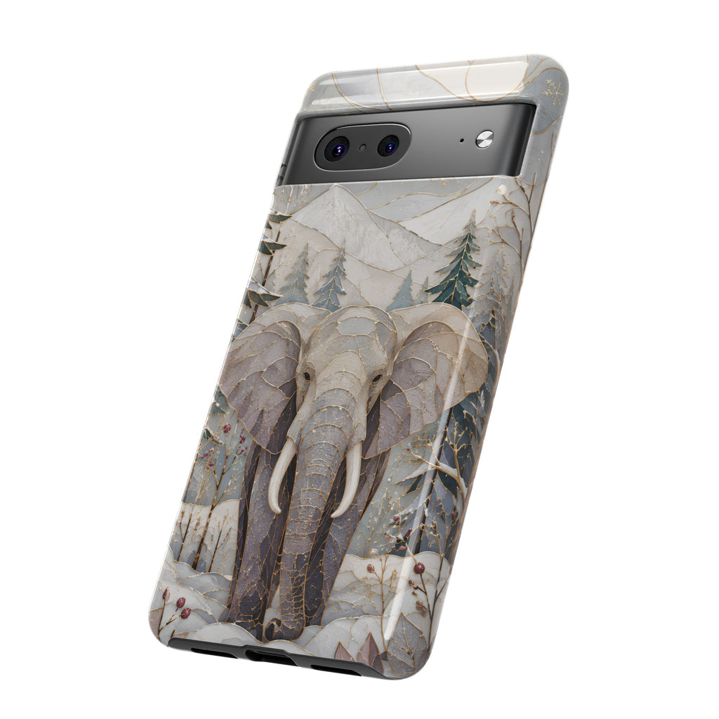 Elephant Google Pixel Phone Case | Winter Forest Phone Case