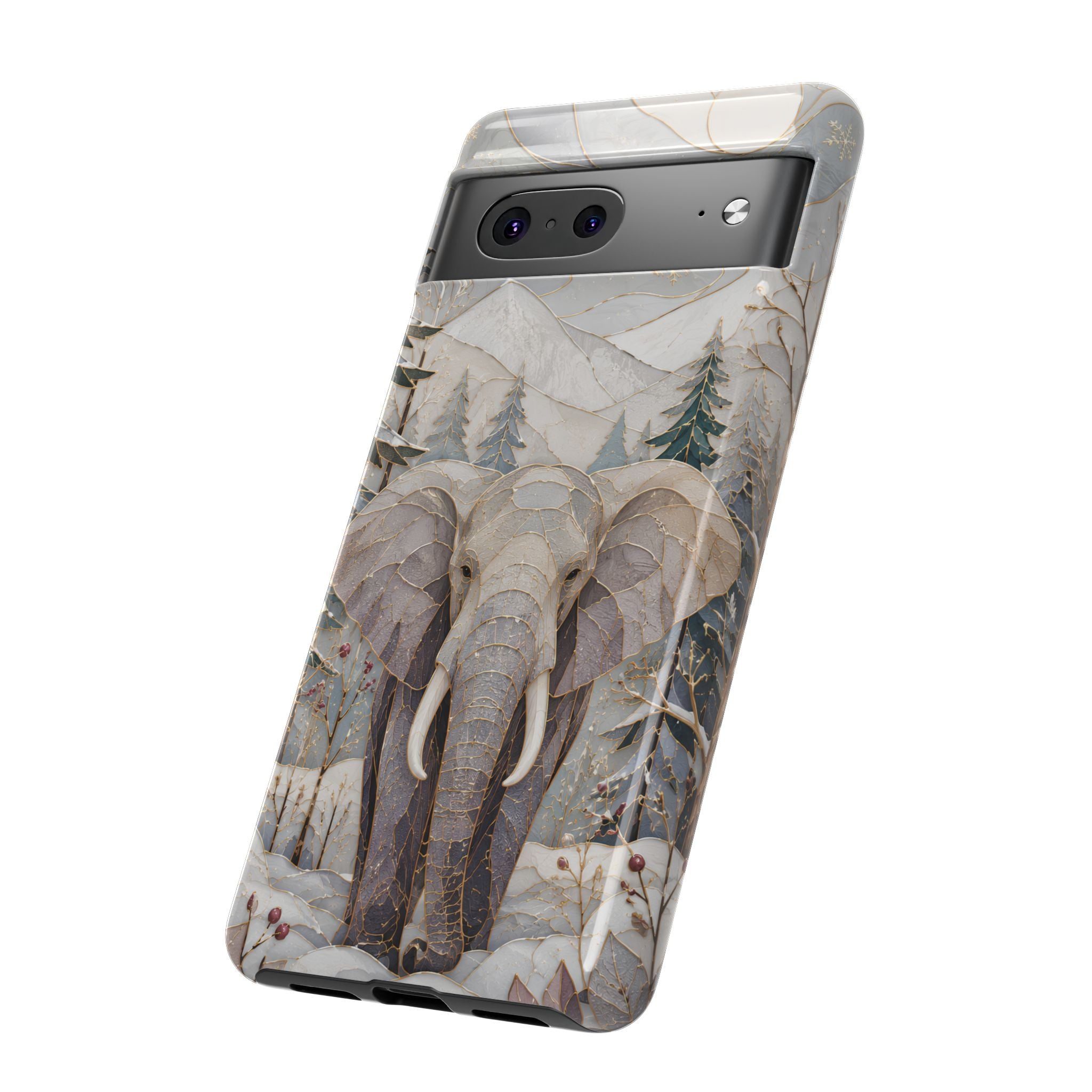 Elephant Google Pixel Phone Case | Winter Forest Phone Case