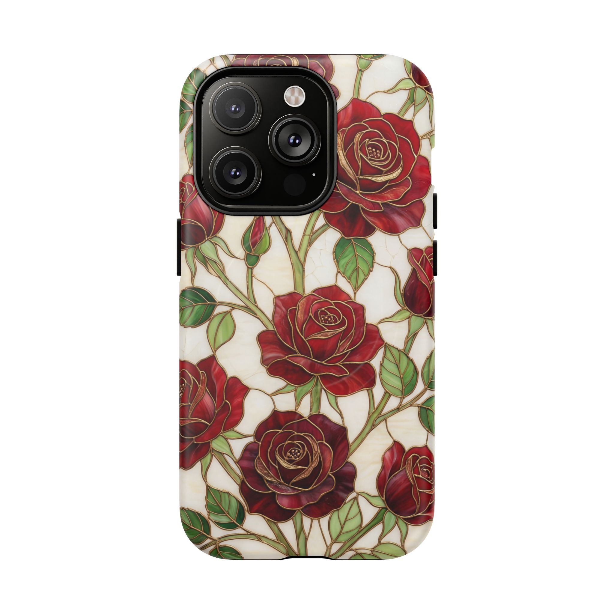Rose Vines Tough MagSafe Phone Case — Floral Protective iPhone Cover