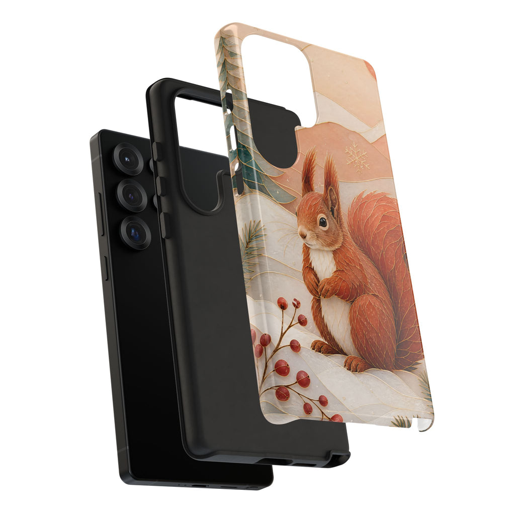 Winter Squirrel Samsung Galaxy Phone Case | Woodland Animal Phone Case