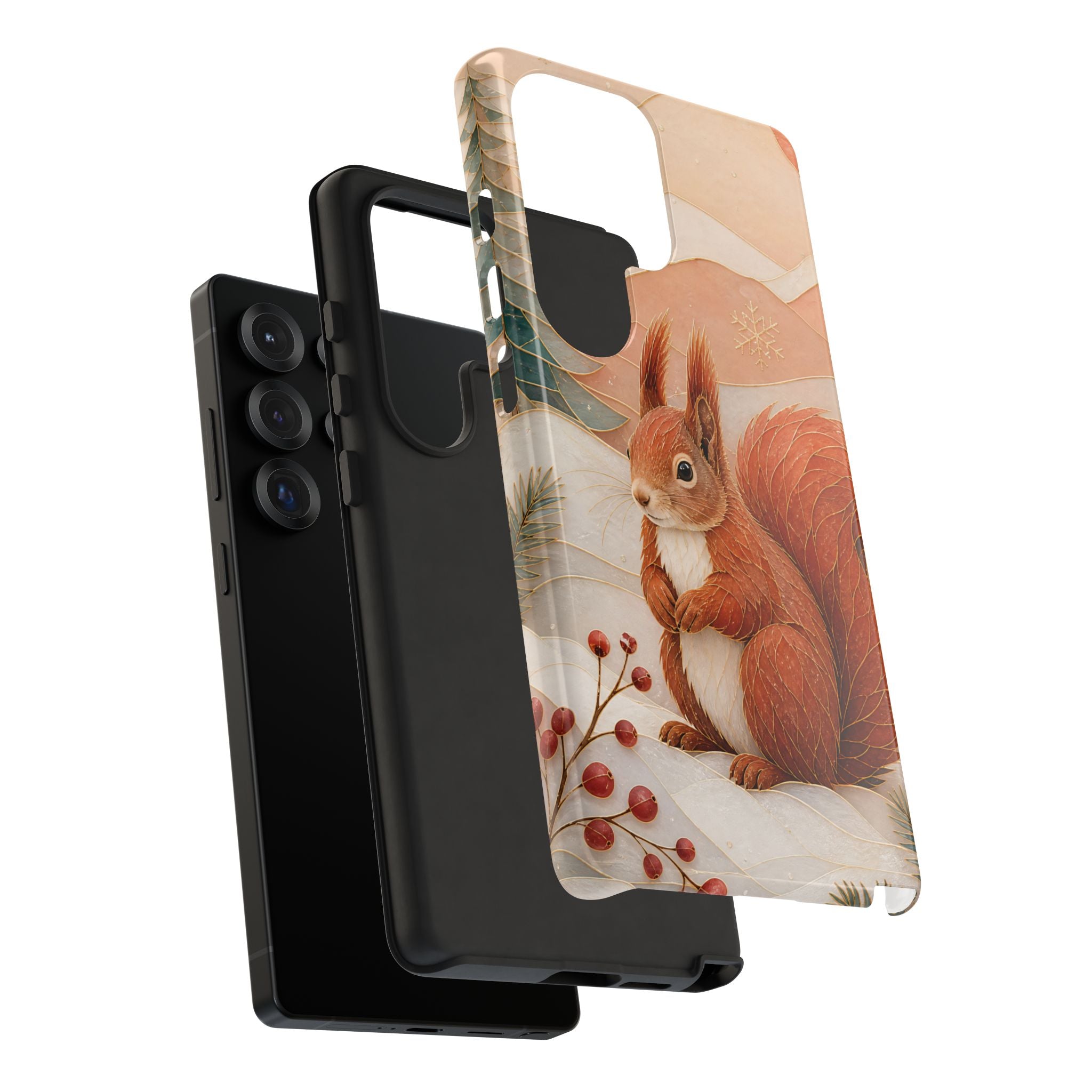 Winter Squirrel Samsung Galaxy Phone Case | Woodland Animal Phone Case