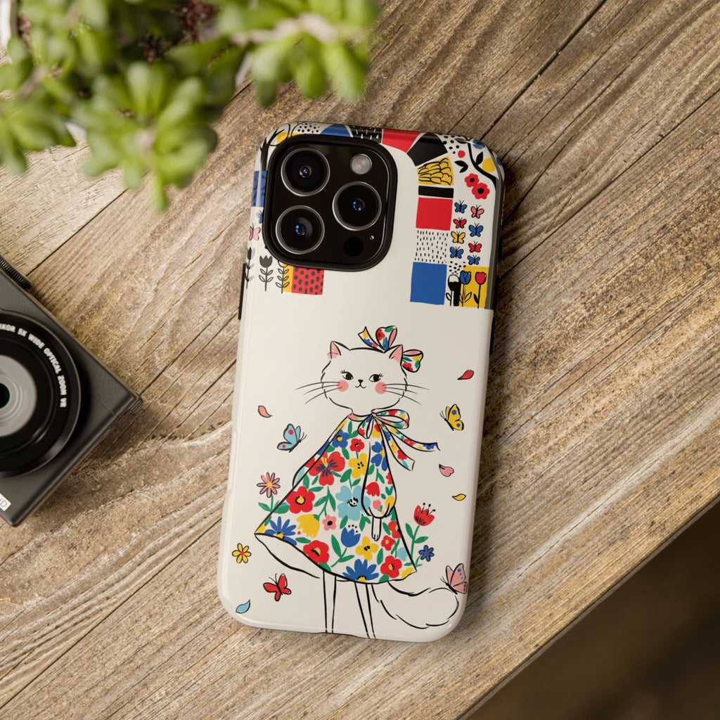 Floral Kitty iPhone Case | Cute Cat