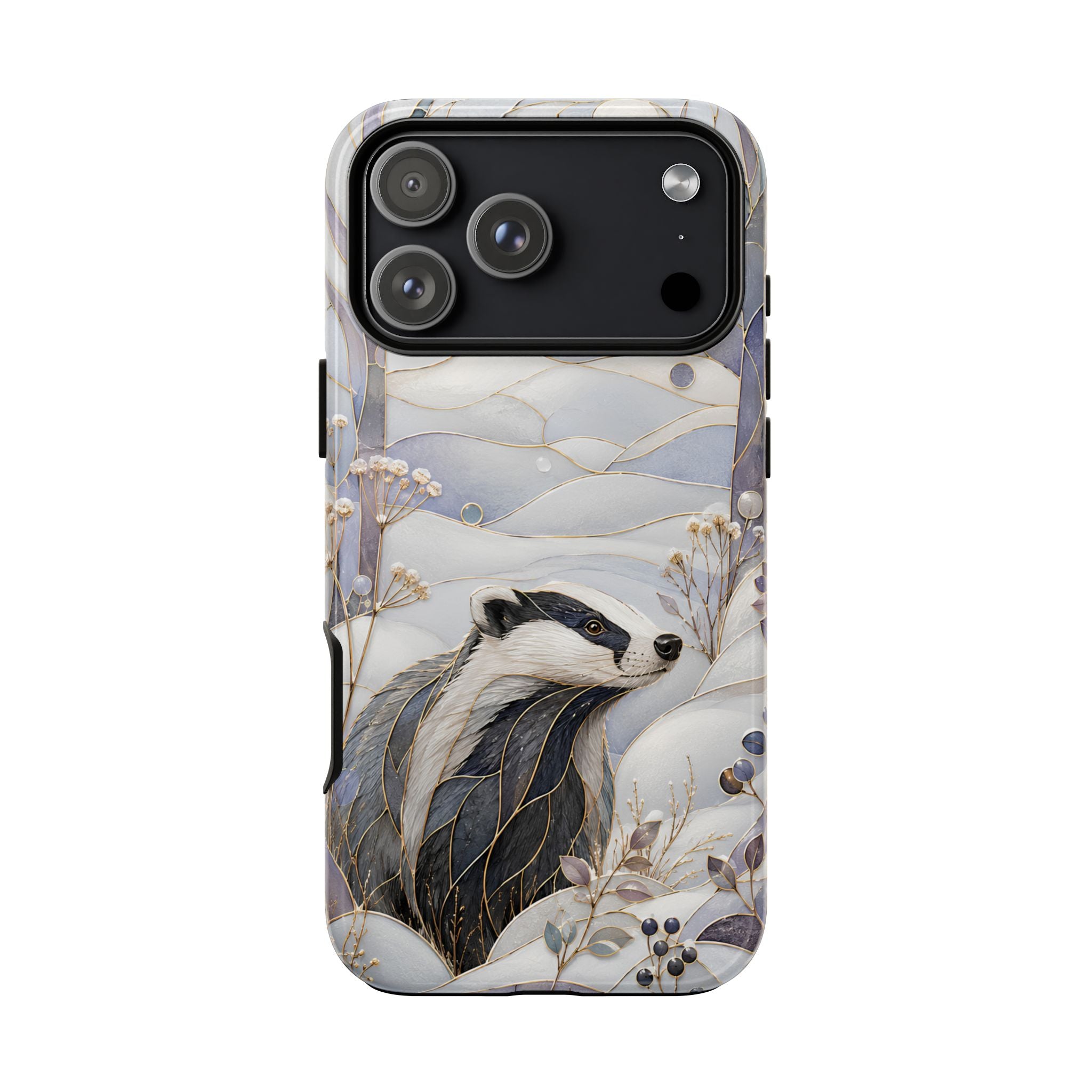 Badger iPhone Case | Stained Glass Wildlife iPhone Case