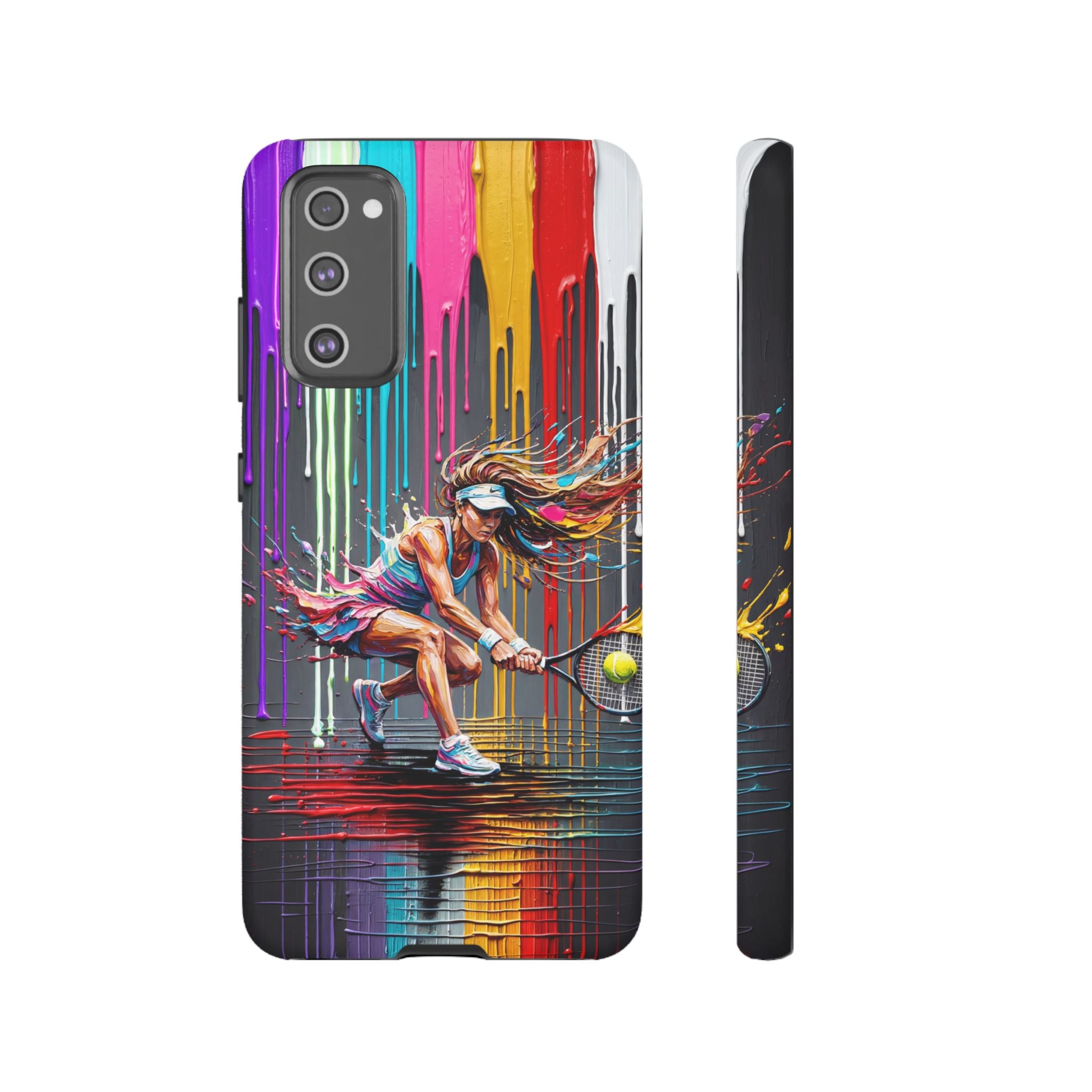 Colour Splash Tennis Samsung Galaxy Phone Case | Vibrant Female Player Art