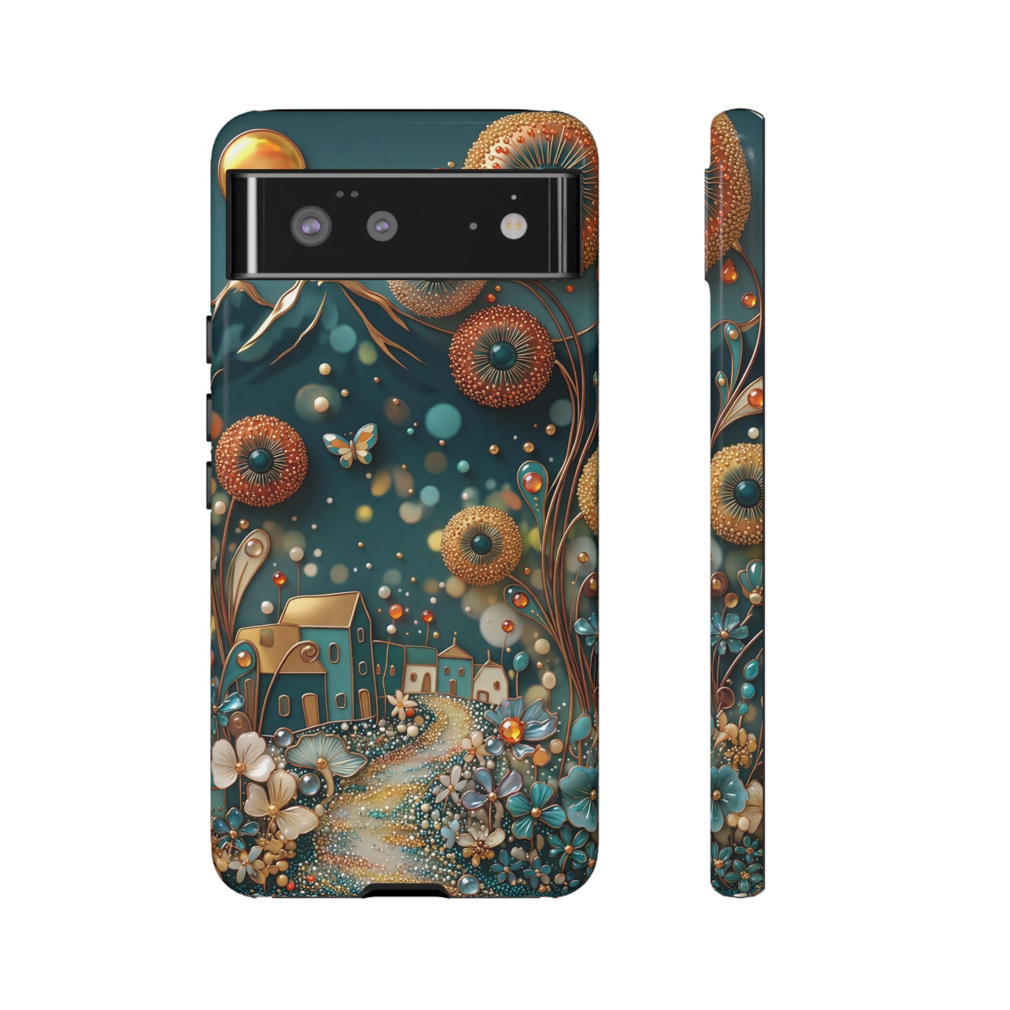 Whimsical Night Village Google Pixel Case