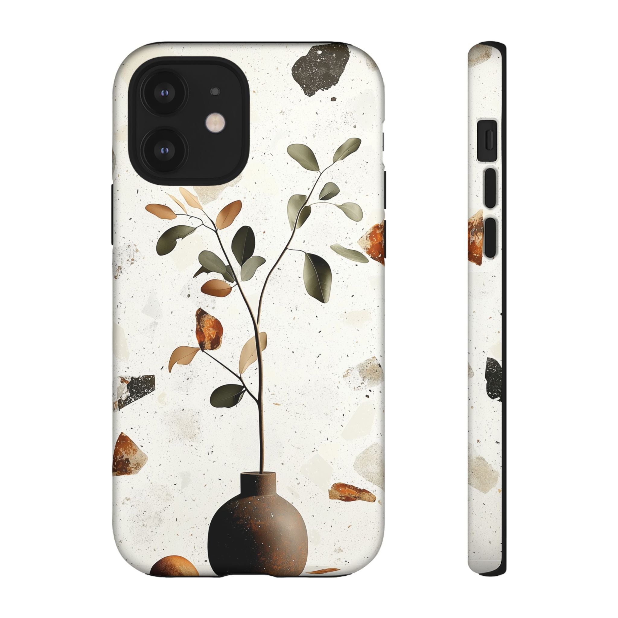 Floral Terrazzo iPhone Case | Minimal Vase Botanical
