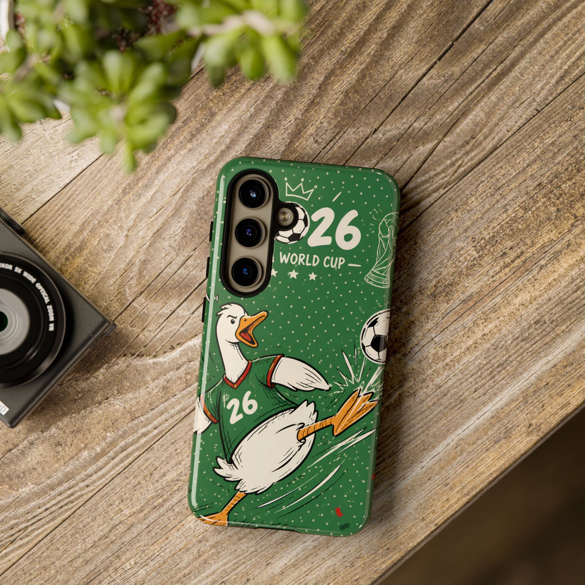 Soccer Duck Samsung Galaxy Phone Case | Funny Sports Mascot Cover